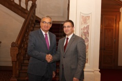 29 November 2012 National Assembly Speaker MA Nebojsa Stefanovic and Luxembourg Parliament Speaker Laurent Mosar